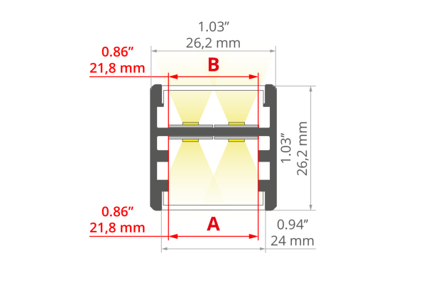 LED Pendelleuchte GLAZA-DUO
